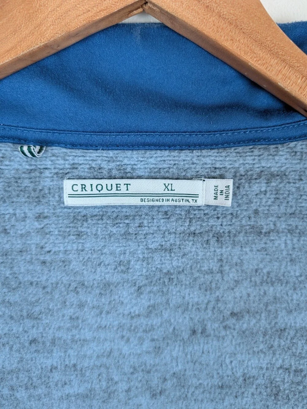 Criquet Full Zip Sweater Fleece Jacket - Heathered Blue